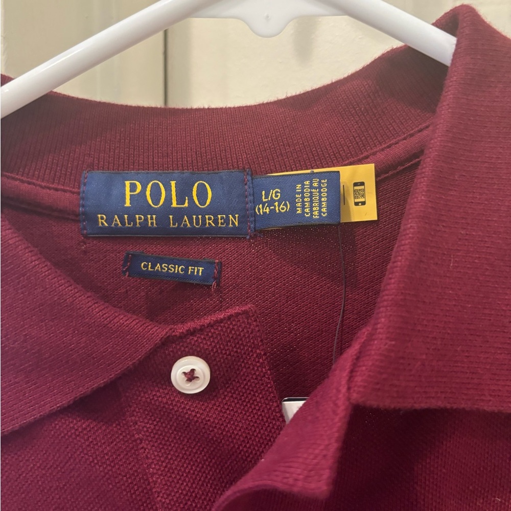 Polo Ralph Lauren Boys Cotton Mesh long sleeve polo shirt